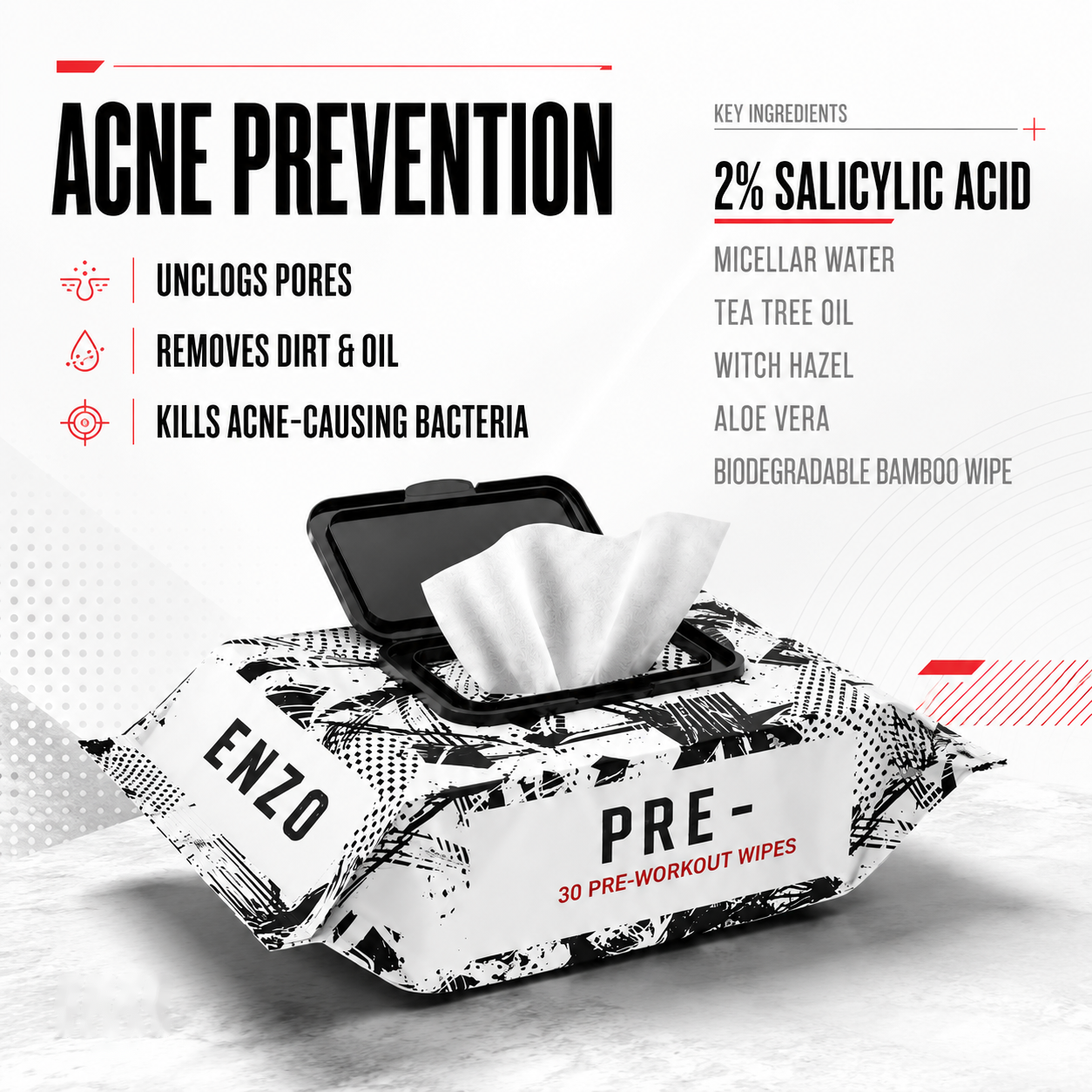 Face & Body Acne Wipes