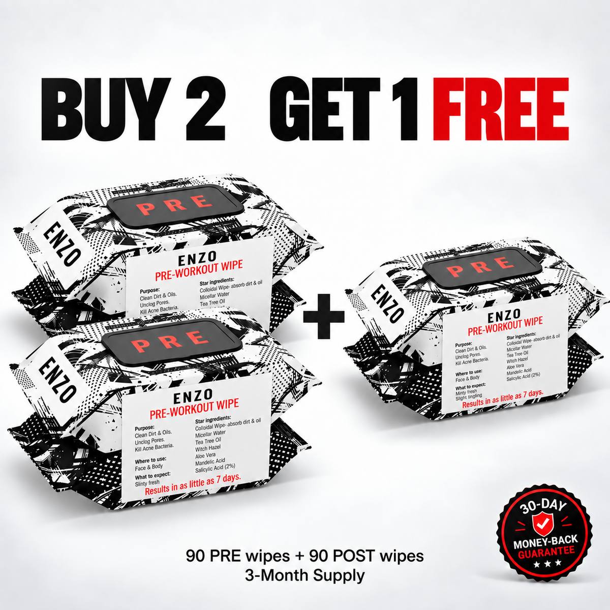 ACNE & ODOR KILLING Face & Body Acne Wipes
