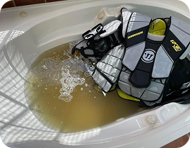 Gear washing step 1